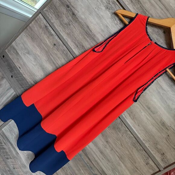 umgee Orange Blue Sleeveless Dress Women's S Excellent Preworn Condition - Picture 11 of 11